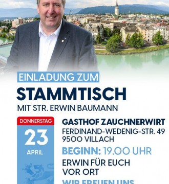 Liebe Freunde, herzliche Einladung 💙 zum Stammtisch ''Erwin vor Ort'' am Do