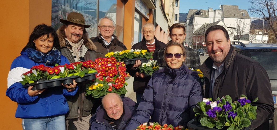 Ein kleiner Blumengruß für die Villacher