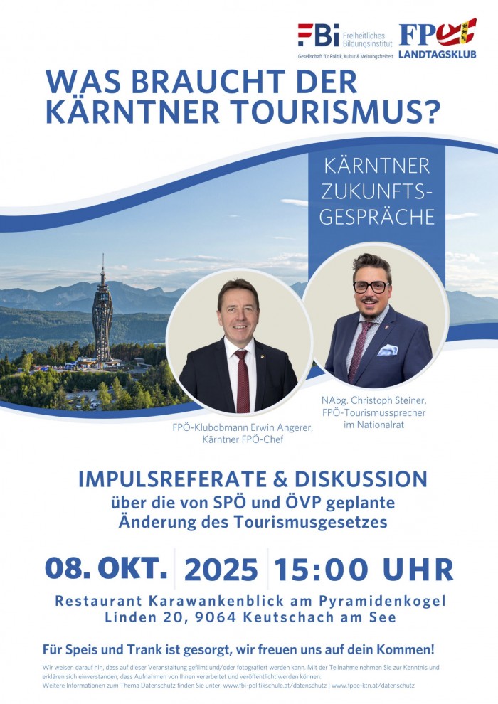 Kärntner Zukunftsgespräche „Was braucht der Kärntner Tourimus?“