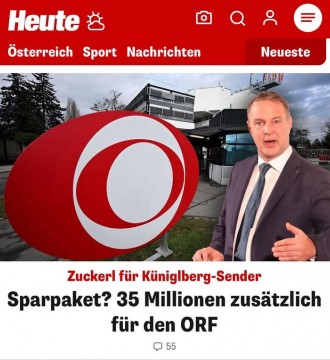 😧 35 Millionen mehr für den ORF – mitten im „Sparpaket“!