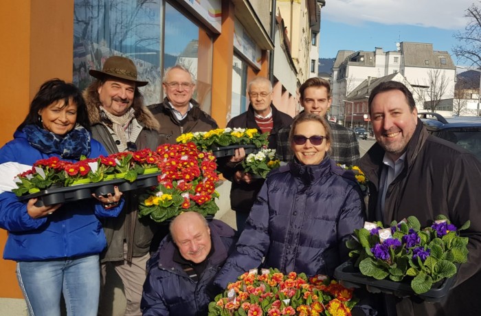 Ein kleiner Blumengruß für die Villacher