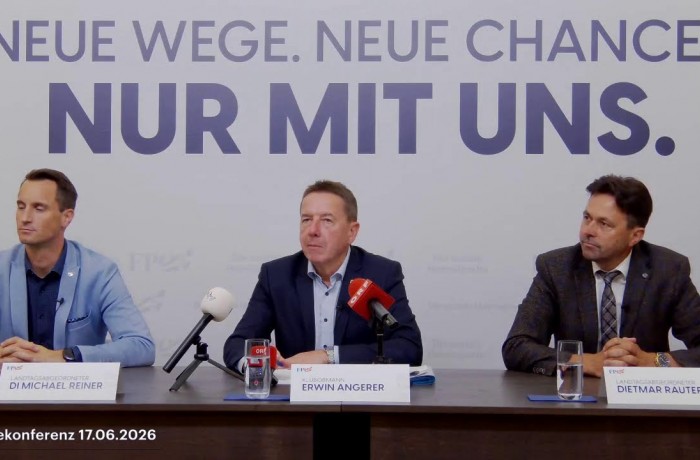 Pressekonferenz mit Erwin Angerer, Michael Reiner und Dietmar Rauter